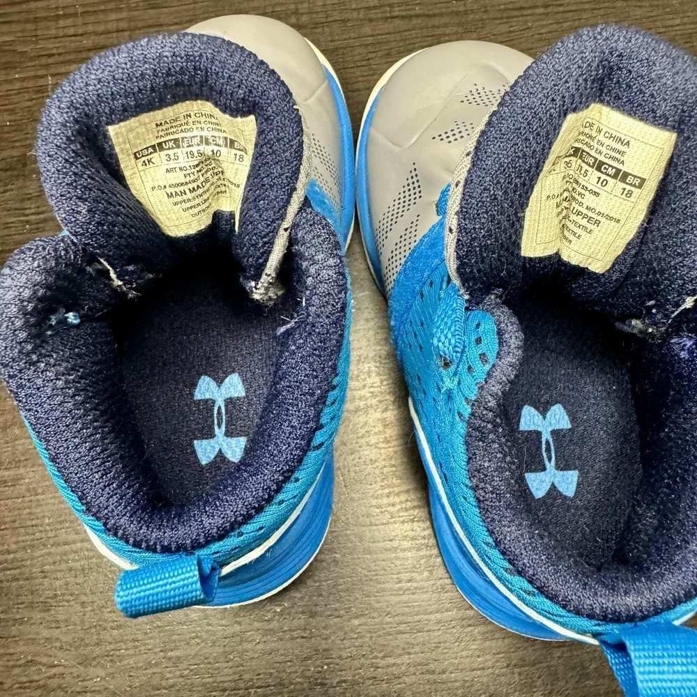 Under Armour Curry‎ 2 Toddler Boys Size 4K Shoes Steel Blue Basketball Sneakers